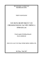Xây dựng hệ hỗ trợ tư vấn cho khách hàng tại Viễn Thông A tỉnh Gia Lai