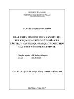 Phát triển mô hình truy vấn dữ liệu tùy chọn dựa trên ngữ nghĩa của câu truy vấn NL2SQL-SPARQL trường hợp câu truy vấn INSERT, UPDATE