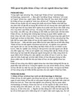 Mối quan hệ giữa khảo cổ học với các ngành khoa học khác