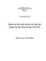 Phong trào đấu tranh của học sinh, sinh viên Quảng Nam-Đà Nẵng giai đoạn 1969-1975.