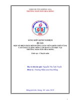 SKKN Một số biện pháp bồi dưỡng giáo viên khối chồi nâng cao chất lượng môn làm quen văn học tại trường mầm non Hoa Hồng