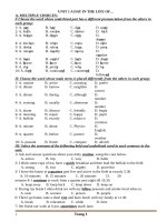 Bài tập tiếng anh lớp 10 cả năm theo từng bài học 