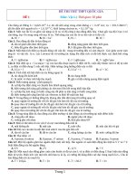 Tuyển chọn 10 đề thi thử THPT quốc gia môn vật lý có đáp án và lời giải 