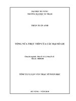 Tổng nửa trực tiếp của các đại số Lie.