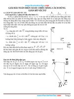 Phương pháp giải bài toán điện xoay chiều bằng giản đồ véctơ 