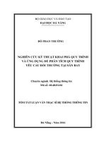Nghiên cứu kỹ thuật khai phá quy trình và ứng dụng để phân tích quy trình yêu cầu bồi thường tại sân bay.