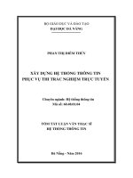 Xây dựng hệ thống thông tin thi trắc nghiệm trực tuyến.