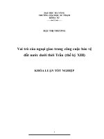 Vai trò của ngoại giao trong công cuộc bảo vệ đất nước dưới thời Trần (thế kỷ XIII).