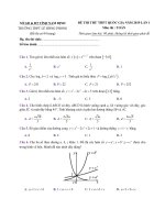 ĐỀ THI THỬ THPT QUỐC GIA năm 2019 lần 1 TRƯỜNG THPT lê HỒNG PHONG