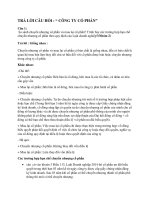 BỘ CÂU HỎI ÔN THI LUẬT KINH DOANH CÓ ĐÁP ÁN (CÔNG TY CỔ PHẦN , TNHH, PHÁ SẢN )