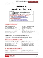 NGÀY 30   QUY tắc PHÁT âm cơ bản