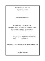 Nghiên cứu ứng dụng GIS vào việc phân tuyến các trường THPT tại huyện Đại Lộc - Quảng Nam.