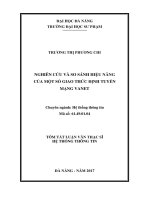 Nghiên cứu và so sánh hiệu năng của một số giao thức định tuyến mạng VANET