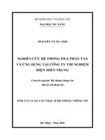 Nghiên cứu hệ thống file phân tán và ứng dụng tại công ty thí nghiệm điện miền Trung