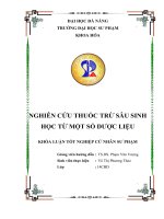 Nghiên cứu thuốc trừ sâu sinh học từ một số dược liệu