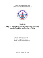 SKKN Một số biện pháp giáo dục kỹ năng giao tiếp cho trẻ dân tộc thiểu số 5 – 6 tuổi