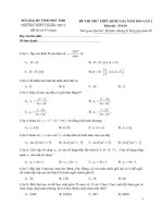 ĐỀ THI THỬ THPT QUỐC GIA năm 2019 lần 1 TRƯỜNG THPT THANH THỦY