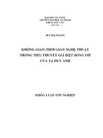 Không gian-thời gian nghệ thuật trong tiểu thuyết Giã biệt bóng tối của Tạ Duy Anh.