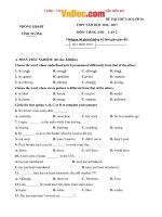 de thi thu vao lop 10 mon tieng anh nam hoc 2016 2017 phong gd dt vinh tuong vinh phuc lan 2 co dap an 