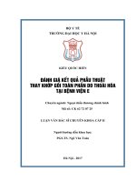 Đánh giá kết quả phẫu thuật thay khớp gối toàn phần do thoai hóa tại bệnh viện e