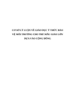CƠ sở lý LUẬN về GIÁO dục ý THỨC bảo vệ môi TRƯỜNG CHO TRẺ mẫu GIÁO lớn dựa vào CỘNG ĐỒNG 