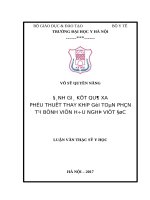 Đánh giá kết quả xa phẫu thuật thay khớp gối toàn phần tại bệnh viện hữu nghị việt đức