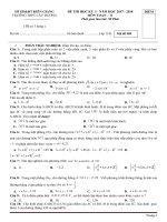 10 đề thi học kỳ 1 toán 11 có đáp án 