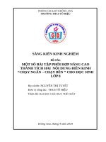 SKKN Một số bài tập phối hợp nâng cao thành tích hai nội dung điền kinh “ Chạy ngắn – chạy bền ” cho học sinh lớp 8