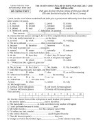 de thi tuyen sinh vao lop 10 mon tieng anh nam hoc 2015 2016 so gd dt ha nam 