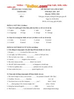 de thi thu tuyen sinh vao lop 10 mon tieng anh so gd dt thanh hoa nam hoc 2016 2017 