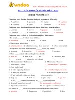 de thi thu vao lop 10 mon tieng anh so gd dt ha noi nam 2019 2020 