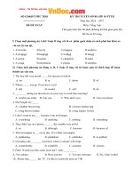 de thi thu vao lop 10 mon tieng anh de xuat nam hoc 2016 2017 so gd dt phu tho 