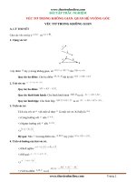 Bài tập trắc nghiệm quan hệ vuông góc trong không gian có lời giải và đáp án 