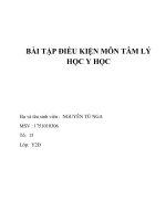 BÀI tập điều KIỆN TÂM LÝ ĐẠO ĐỨC ĐẠI HỌC Y HÀ NỘI
