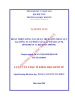 Hoàn thiện công tác quản trị nguồn nhân lực tại Công ty Cổ phần Xây lắp Thành An 96, Binh Đoàn 11, Bộ Quốc Phòng