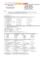 de thi thu tuyen sinh vao lop 10 mon tieng anh tinh bac giang nam hoc 2016 2017 