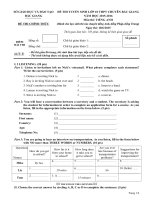 De thi vao 10 chuyen anh truong THPT chuyen bac giang 2015 