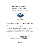 Các yếu tố ảnh hưởng đến khả năng tìm việc làm của sinh viên - bài NCKH mẫu