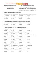 de thi thu vao lop 10 mon tieng anh nam hoc 2016 2017 phong gd dt vinh tuong vinh phuc lan 1 