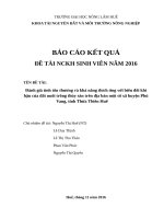 Đánh giá tính tổn thương và khả năng thích ứng với biến đổi khí hậu của đất nuôi trồng thủy sản trên địa bàn một số xã huyện Phú Vang, tỉnh Thừa Thiên Huế