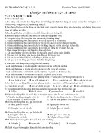 CÁC DẠNG BT cơ học VẬT LÝ 12