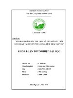 Đánh giá công tác thu gom và quản lí rác thải sinh hoạt tại huyện phú lương – tỉnh thái nguyên 