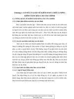 Hoàn thiện công tác kiểm soát chất lượng kiểm toán báo cáo tài chính tại công ty TNHH kiểm toán và kế toán AAC 