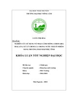 Nghiên cứu tận dụng vỏ trai cánh mỏng (cristaria bialata) xử lý crom trong nước thải ô nhiễm bằng phương pháp hấp phụ tĩnh 