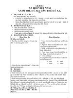 Giáo án Lịch sử 5 bài 4: Xã hội VN cuối thể kỉ XIX đầu thế kỉ XX