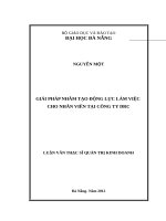Giải pháp nhằm tạo động lực làm việc cho nhân viên tại công ty DRC 