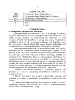 Thực trạng kiến thức, thái độ, thực hành và hiệu quả can thiệp về 6 nhiệm vụ của cộng tác viên phục hồi chức năng dựa vào cộng đồng tại hải dương tt tiếng anh 