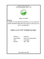 Nghiên cứu đặc điểm sinh trưởng và phát triển của cây lim xanh erythrophleum fordii oliver tại ban quản lí rừng đặc dụng ATK huyện định hóa   tỉnh thái nguyên 