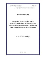 Hiệu quả sử dụng hạt nêm, dầu ăn bổ sung vi chất ở trẻ 3659 tháng tuổi nguy cơ suy dinh dưỡng và suy dinh dưỡng thấp còi tại huyện Thanh Liêm, Hà Nam (Luận án tiến sĩ)