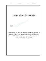 NGHIÊN CỨU VỀ ĐIỆN TỬ CÔNG SUẤT VÀ ỨNG DỤNG CỦA ĐIỆN TỬ CÔNG SUẤT ĐỂ ĐIỀU CHỈNH TỐC ĐỘ ĐỘNG CƠ MỘT CHIỀU KÍCH TỪ ĐỘC LẬP
